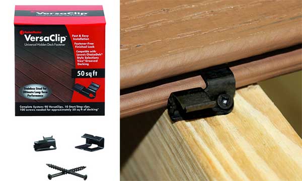 How versa-clip fasteners for decking work