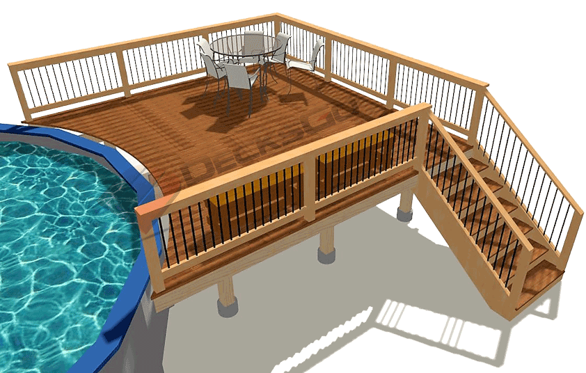 diy pool deck plans