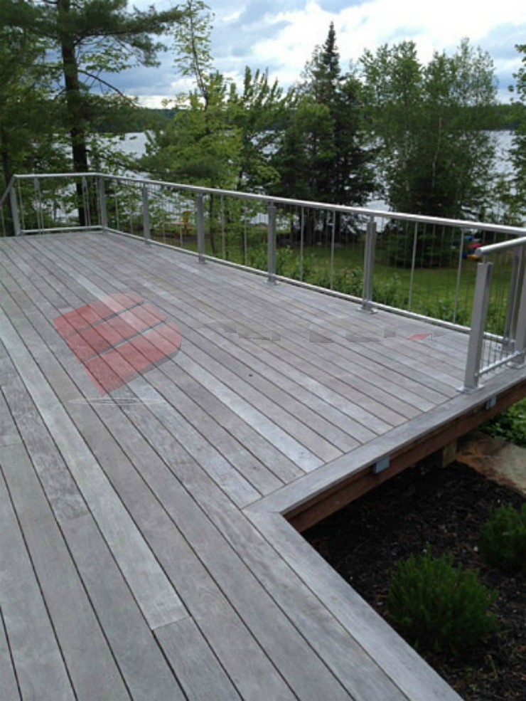 Ipe deck with beautiful tree and lake view