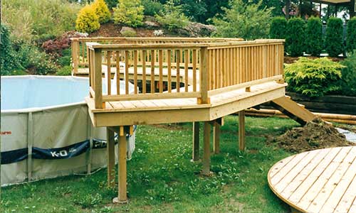 Building Above Ground Pool Decks, Wood Decks For Above Ground Pools