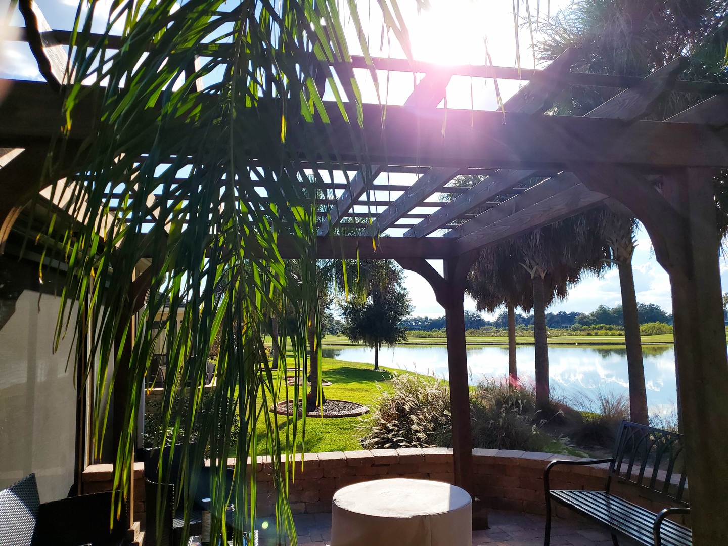 Robert built a Pergola on pavers without digging using the Deck Foot Anchor