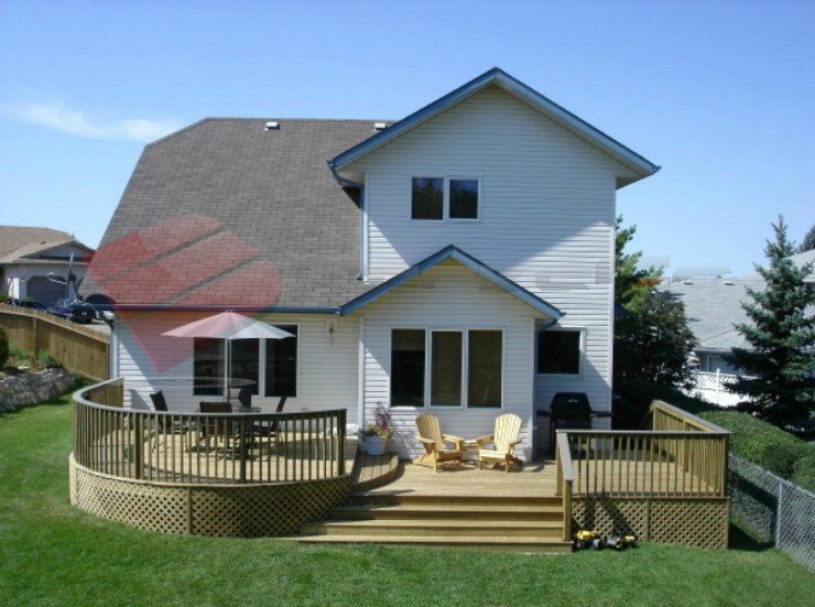 Curvilinear Treated Deck Curvilinear treated deck