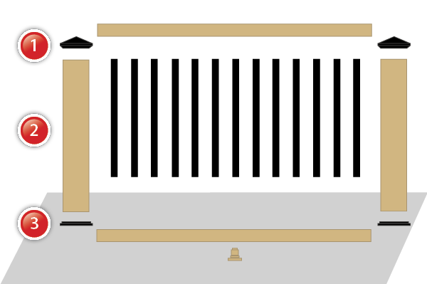 Composite railings components