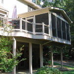 Screened in deck