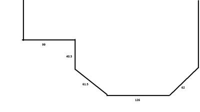 Sketch of home dimensions (in inches)