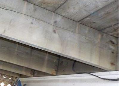 View from underneath deck