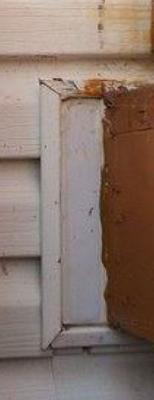 View of joists from siding