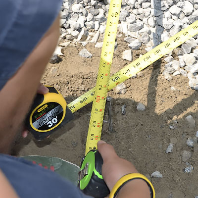 measure the deck site area