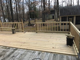 Lots of extra room to enjoy this property and built easily by one builder thanks to the Deck Foot Anchor. New deck addition with treated wood decking.