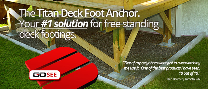 Your #1 solution for free standing deck footings