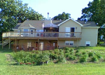 Design Ideas For Hot Tub On Deck Our Large Deck Across Back Of House