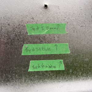 Ledger board attached