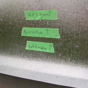 Storyboard for the deck and framing members