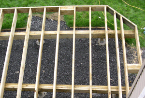 Frame the deck as usual