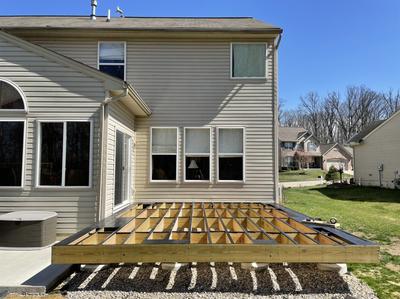 My framing before decking added 