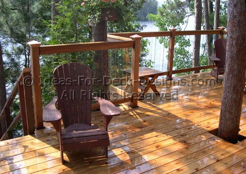 Gl Deck Railing Choose Wood Or Aluminum Lighting Under Top Rail