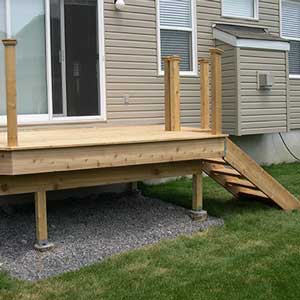 Deck Building Installing Railing, Wooden Porch Railing Posts