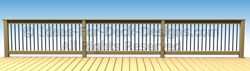 Continuous top rail small posts Continuous top rail small posts