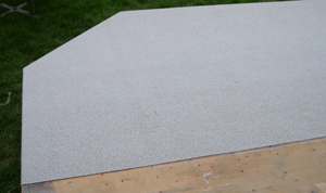 Apply latex glue with a trowel