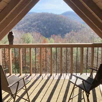 Attic balcony railing