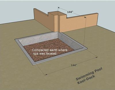 Hole in Deck Where Spa Was Located