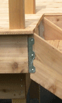 Using galvanized metal brackets to attach stringer to deck Using galvanized metal brackets to attach stringer to deck