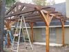 Closer View of Trusses on Pergola