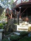 Rock stairs and custom railing