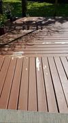 After Lightly Spraying Deck With Hose