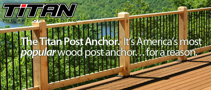 Titan Post Anchor - Wood posts Install Fast, Easy &amp; Code 