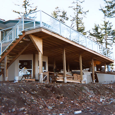 vinyl deck on the mountain