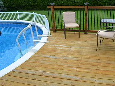 Deck Footings For Above Ground Pool Decks, How To Build A Deck For Above Ground Pool