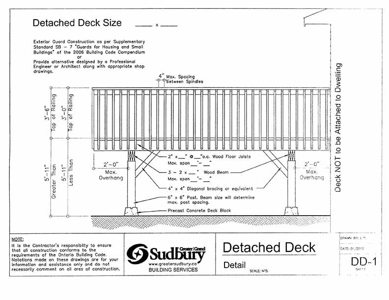 Height Freestanding Deck Ontario